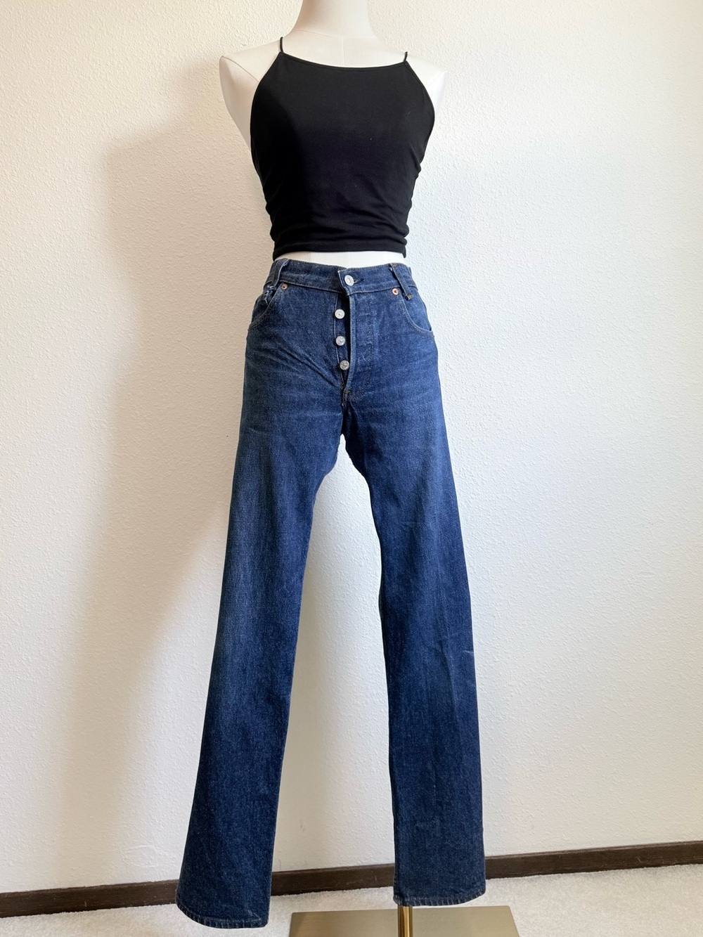 Vintage 1985 Made in USA Levi’s 701 Student Fit Student 501s Dark Wash - Picture 3 of 12